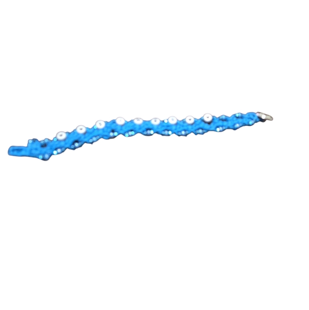 Macrame Blue Bracelet With Nice Letter Beads